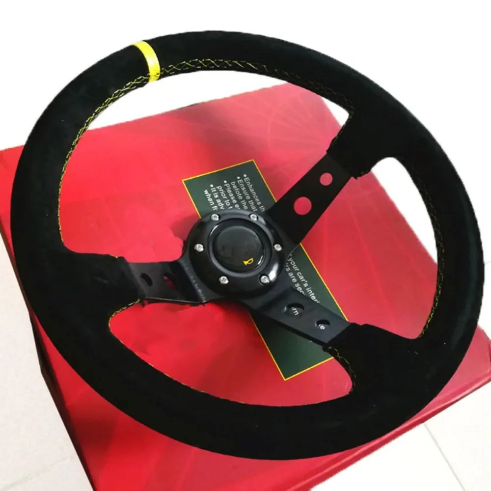 350MM 14 Inch Suede PVC Drift Racing Style Steering Wheel Universal
350MM 14 Inch Suede PVC Drift Racing Style Steering Wheel Universal