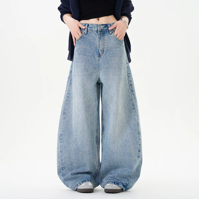 Men Women American Streetwear Vintage Washed Denim Loose Casual Wide Leg Baggy Jeans Couple Harem Jeans Trousers
Men Women American Streetwear Vintage Washed Denim Loose Casual Wide Leg Baggy Jeans Couple Harem Jeans Trousers