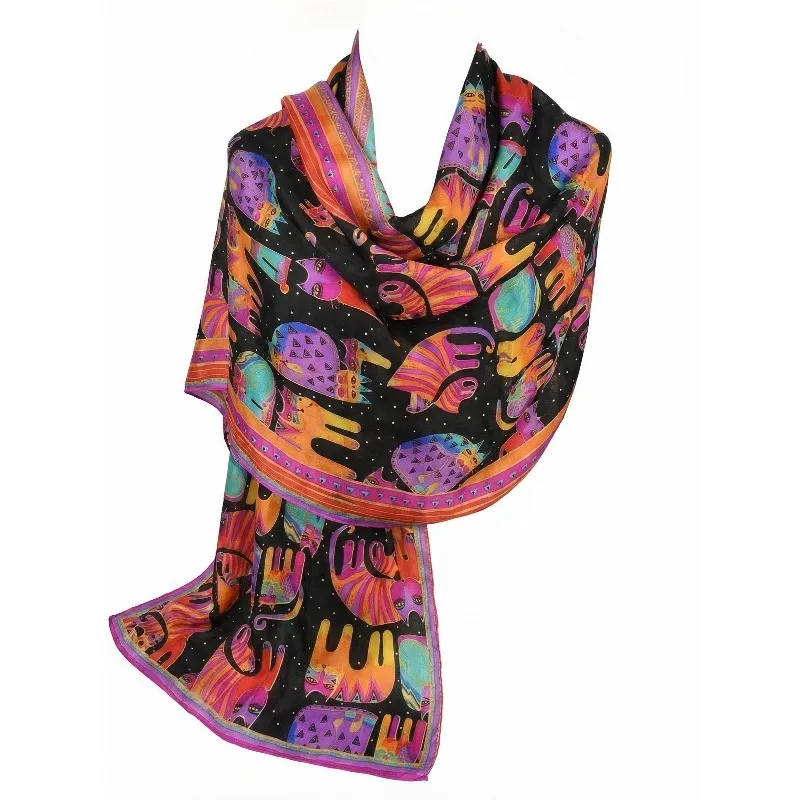 Lightweight 100% Mulberry Silk Scarf for Women Oblong Shawl Neck Scarf Beach Wrap Headscarf Gift Pack Purple Cartoon Print
Lightweight 100% Mulberry Silk Scarf for Women Oblong Shawl Neck Scarf Beach Wrap Headscarf Gift Pack Purple Cartoon Print