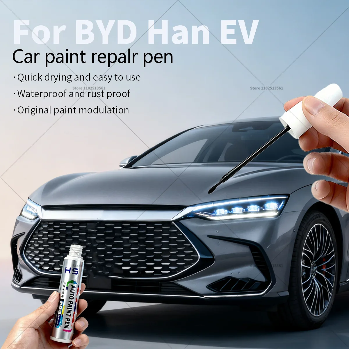Ручка для ремонта автомобильной краски, средство для удаления царапин, сделай сам, автоаксессуары, черный, серый, белый, синий STD, красный BYC, зеленый, фиолетовый для BYD Han EV
Ручка для ремонта автомобильной краски, средство для удаления царапин, сделай сам, автоаксессуары, черный, серый, белый, синий STD, красный BYC, зеленый, фиолетовый для BYD Han EV