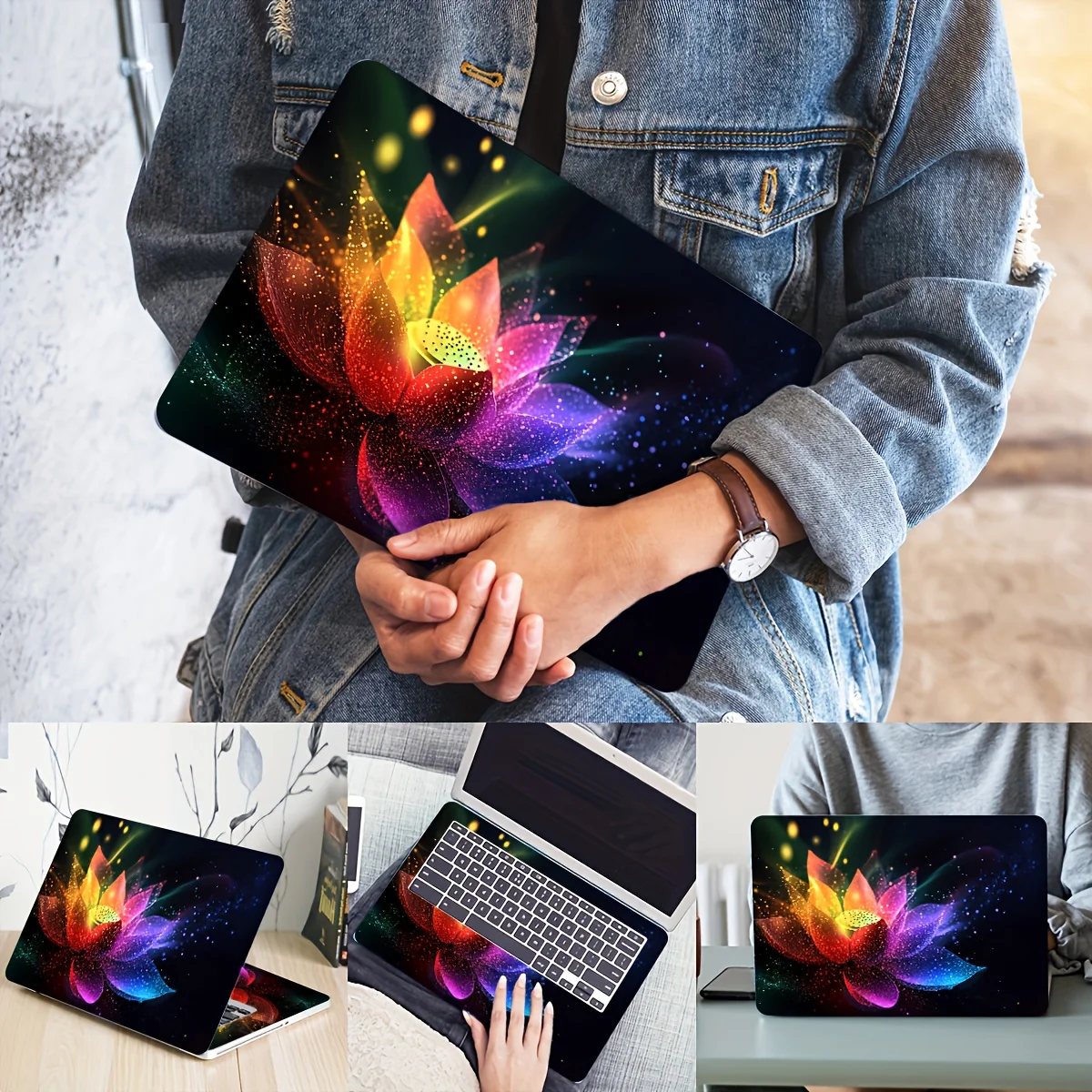 2-Piece Lotus Pattern Laptop Art Decal Case, suitable for laptop, car, helmet, motorcycle, refrigerator decoration
2-Piece Lotus Pattern Laptop Art Decal Case, suitable for laptop, car, helmet, motorcycle, refrigerator decoration