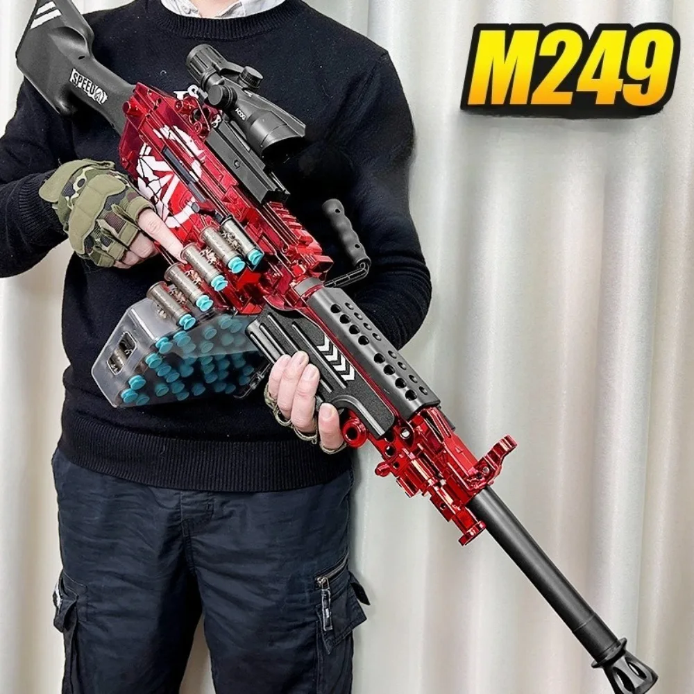 M249 Chain Feed Shell Eject Heavy Machine EVA Soft Bullet Toy Gun for Adults Outdoor CS Wargame Target Shooting
M249 Chain Feed Shell Eject Heavy Machine EVA Soft Bullet Toy Gun for Adults Outdoor CS Wargame Target Shooting