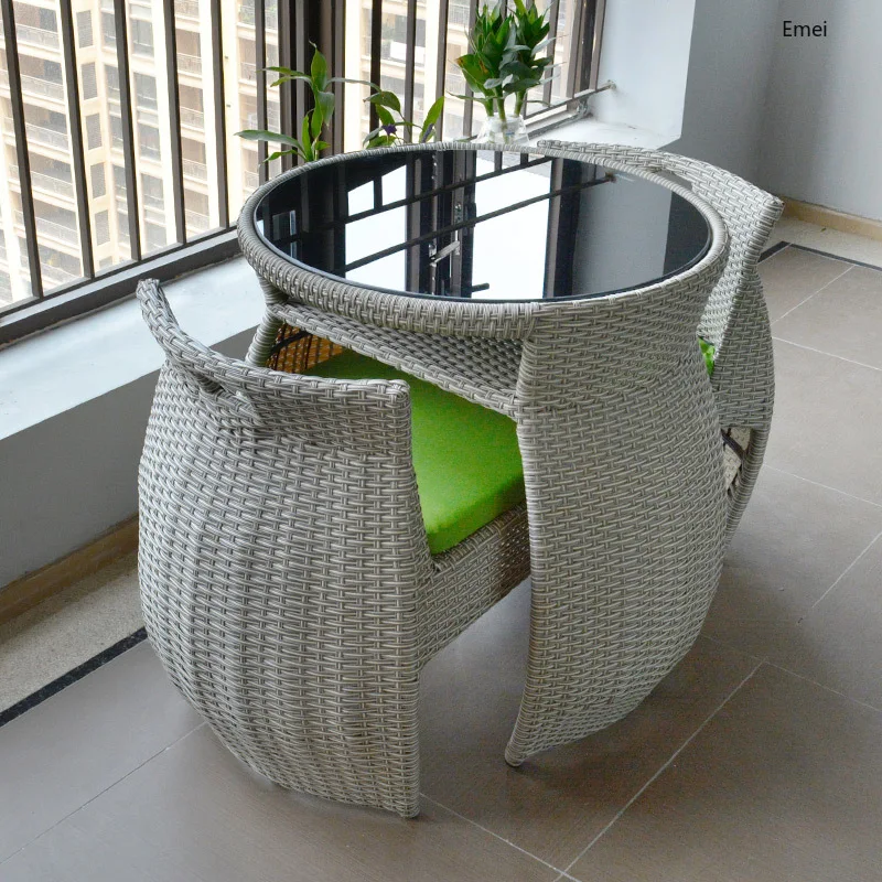 Balcony Table-Chair Set Home Leisure Courtyard Apartment Rattan Chair Small Coffee Table Three-Piece Set
Balcony Table-Chair Set Home Leisure Courtyard Apartment Rattan Chair Small Coffee Table Three-Piece Set