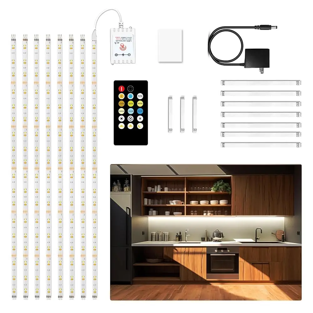 8 Pcs Under Cabinet Lighting Kit, Bright Under Cabinet Lights, Flexible Led St Lights With Remote, For Kitchen Cabinets Shelf
8 Pcs Under Cabinet Lighting Kit, Bright Under Cabinet Lights, Flexible Led St Lights With Remote, For Kitchen Cabinets Shelf