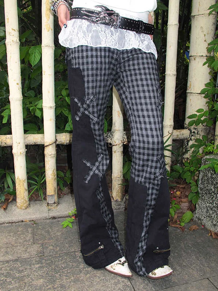 Осень-зима 2022, женские джинсовые брюки, клетчатые лоскутные мешковатые джинсы Y2K, японский Харадзюку, ковбойский кибер-панк, гоблин, дизайнерский сердечник
Осень-зима 2022, женские джинсовые брюки, клетчатые лоскутные мешковатые джинсы Y2K, японский Харадзюку, ковбойский кибер-панк, гоблин, дизайнерский сердечник