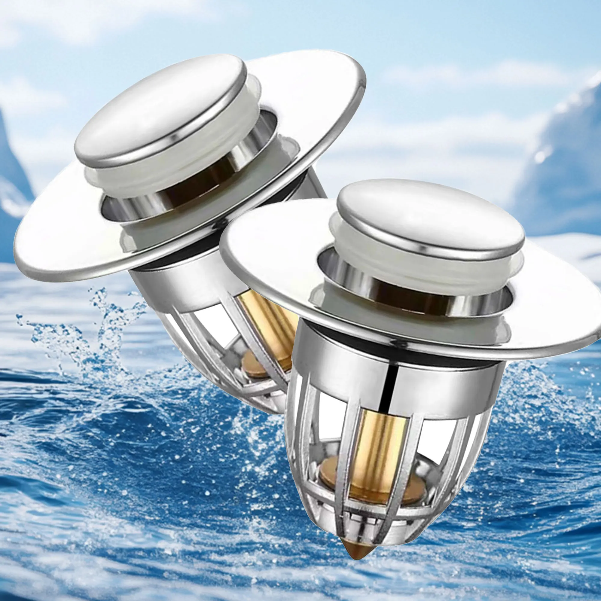 Universal Rebound Drain Plug Filter Household Bounce Core Push Type Drain Filter Kitchen Sink Bathroom Bathtub Plug Water Stop
Universal Rebound Drain Plug Filter Household Bounce Core Push Type Drain Filter Kitchen Sink Bathroom Bathtub Plug Water Stop