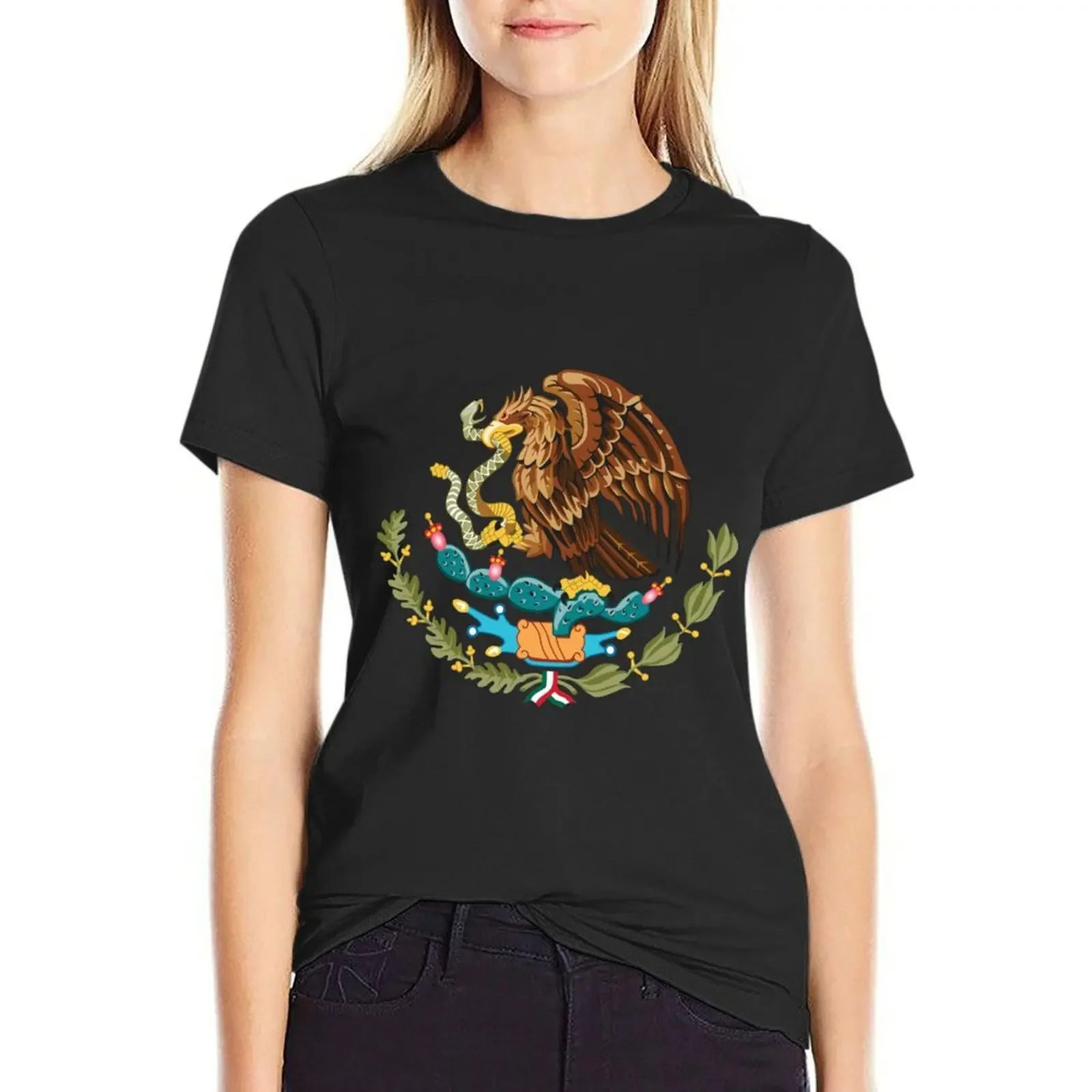 Escudo Mexicano T-Shirt plus size tops sublime animal print shirt for girls Womens clothing
Escudo Mexicano T-Shirt plus size tops sublime animal print shirt for girls Womens clothing