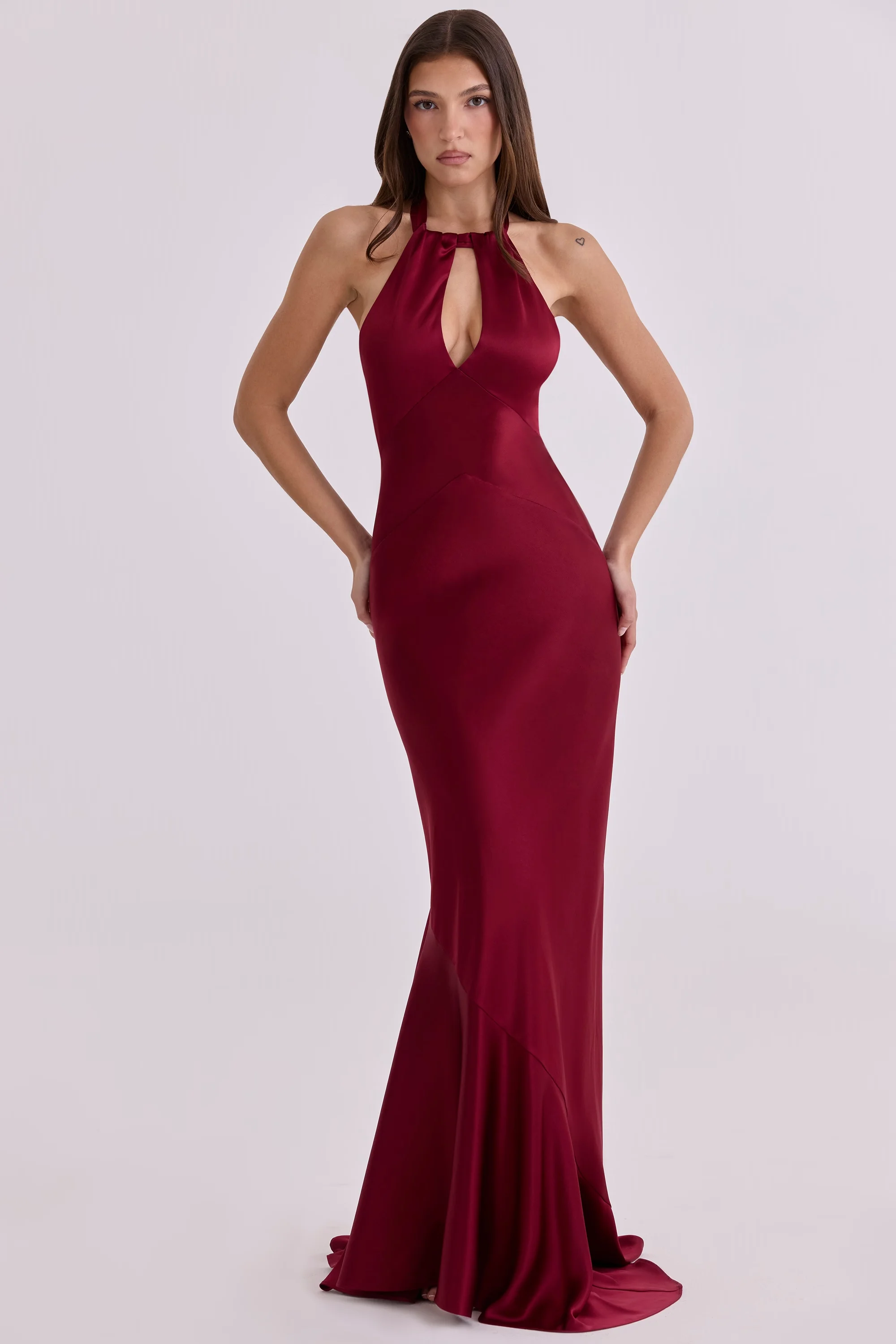 Luxury burgundy Satin Halter neck tie dress Sleeveless Hollow Slim Bodycon Mermaid Elegant Cocktail Prom Long Dresses
Luxury burgundy Satin Halter neck tie dress Sleeveless Hollow Slim Bodycon Mermaid Elegant Cocktail Prom Long Dresses