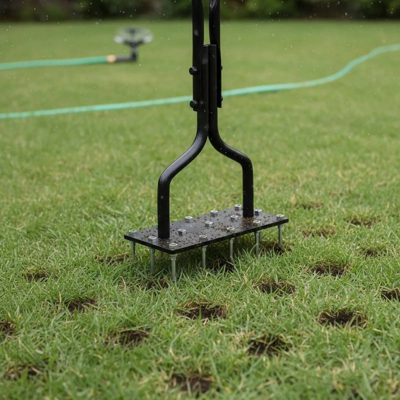 Manual Lawn Aerator 15 Tines Prong Soil Loosener Hand Push Central Aerator Wide Foot Base Yard Aeration Tool Easy Assembly
Manual Lawn Aerator 15 Tines Prong Soil Loosener Hand Push Central Aerator Wide Foot Base Yard Aeration Tool Easy Assembly