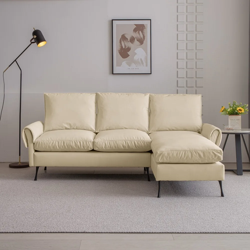 81"Modern Sectional Technical leather L-Shaped Sofa Couch with Reversible Chaise Lounge, Living Room Sofas
81"Modern Sectional Technical leather L-Shaped Sofa Couch with Reversible Chaise Lounge, Living Room Sofas