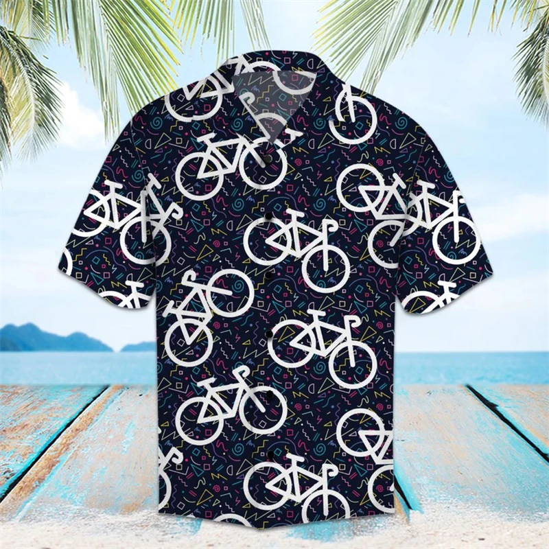 Fashion Bike Graphic Hawaiian Shirts For Men Summer Casual Short Sleeve 3D Printed Lapel Shirt Loose Breathable Button Blouses
Fashion Bike Graphic Hawaiian Shirts For Men Summer Casual Short Sleeve 3D Printed Lapel Shirt Loose Breathable Button Blouses