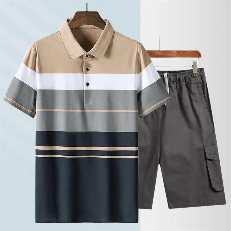 Male Jogger Outfits Luxury Brand Casual Suit Men's Polo Shirts&Shorts 2 Piece Sets Lapel Polo-shirt Short Sleeve Tracksuit X28
Male Jogger Outfits Luxury Brand Casual Suit Men's Polo Shirts&Shorts 2 Piece Sets Lapel Polo-shirt Short Sleeve Tracksuit X28