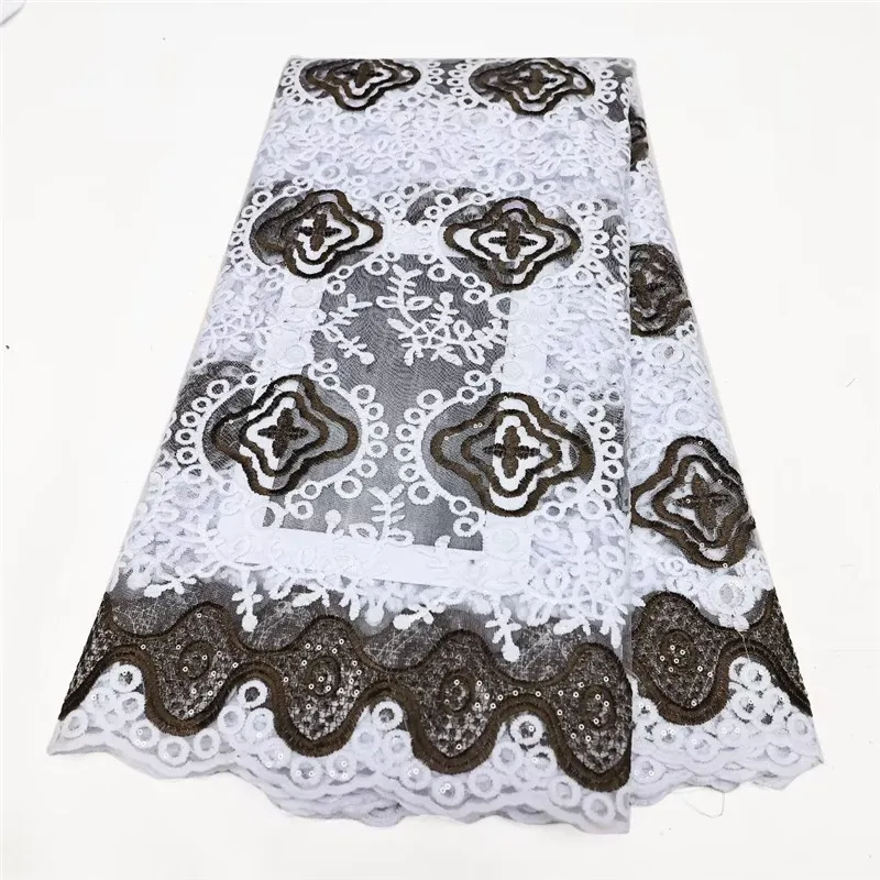 African Lace Fabric 2023 High Quality Elegant Nigerian Sequins Net Embroidered French Tulle Lace Fabric 5 Yards For Sew Clothes
African Lace Fabric 2023 High Quality Elegant Nigerian Sequins Net Embroidered French Tulle Lace Fabric 5 Yards For Sew Clothes