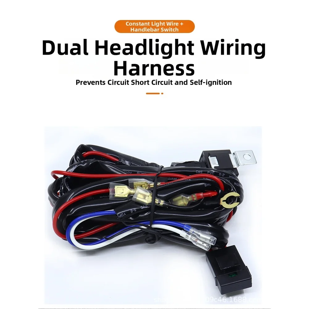12V 24V Kit Headlight Harness For Work Light Easy Installation Direct Plug-in Connectors Slow-blow Fuse Protection
12V 24V Kit Headlight Harness For Work Light Easy Installation Direct Plug-in Connectors Slow-blow Fuse Protection