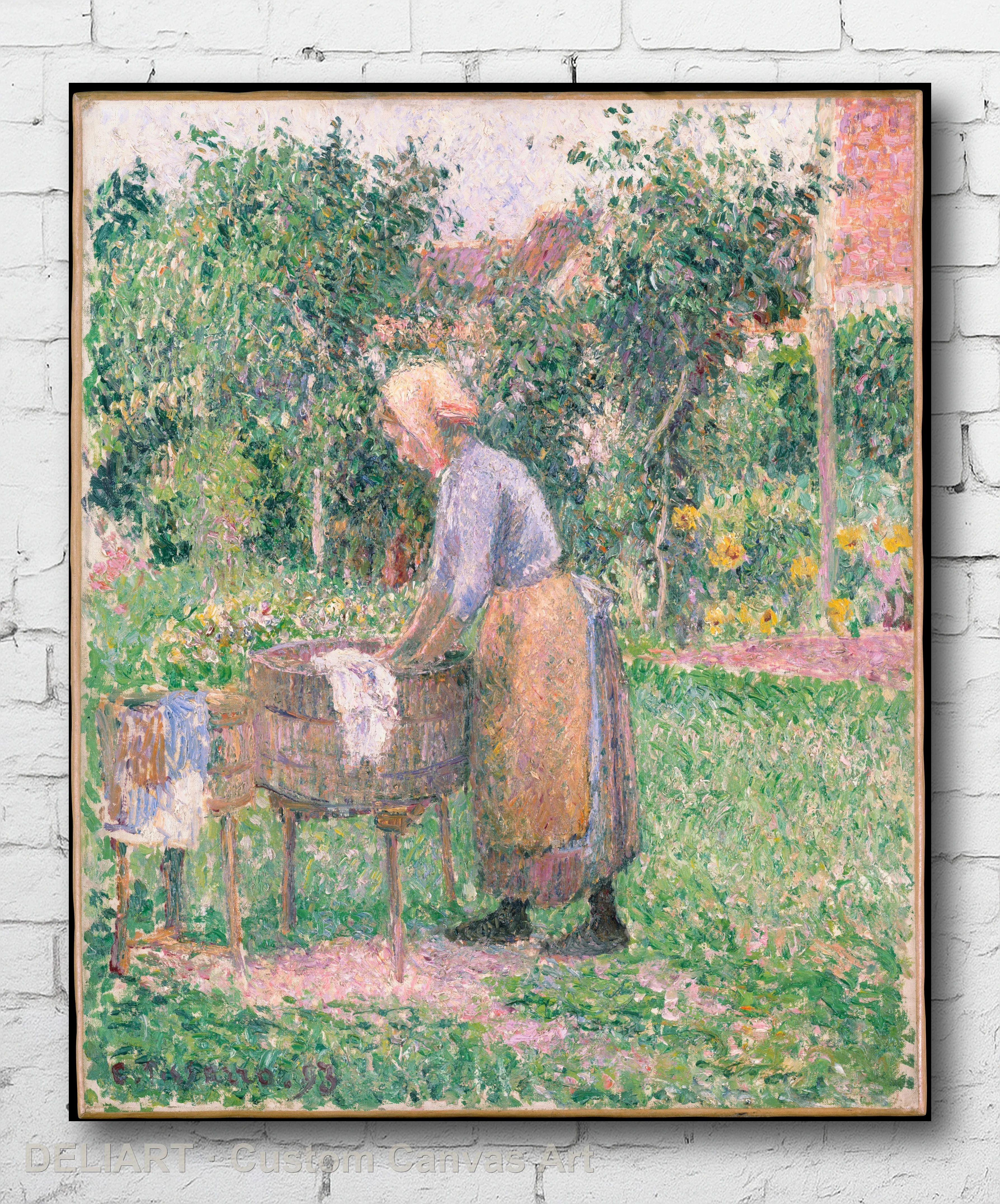 A Washerwoman at Eragny by Camille Pissarro - Impressionist Fine Art Canvas Wall Art Poster Print Vintage Home Decor Unframed
A Washerwoman at Eragny by Camille Pissarro - Impressionist Fine Art Canvas Wall Art Poster Print Vintage Home Decor Unframed