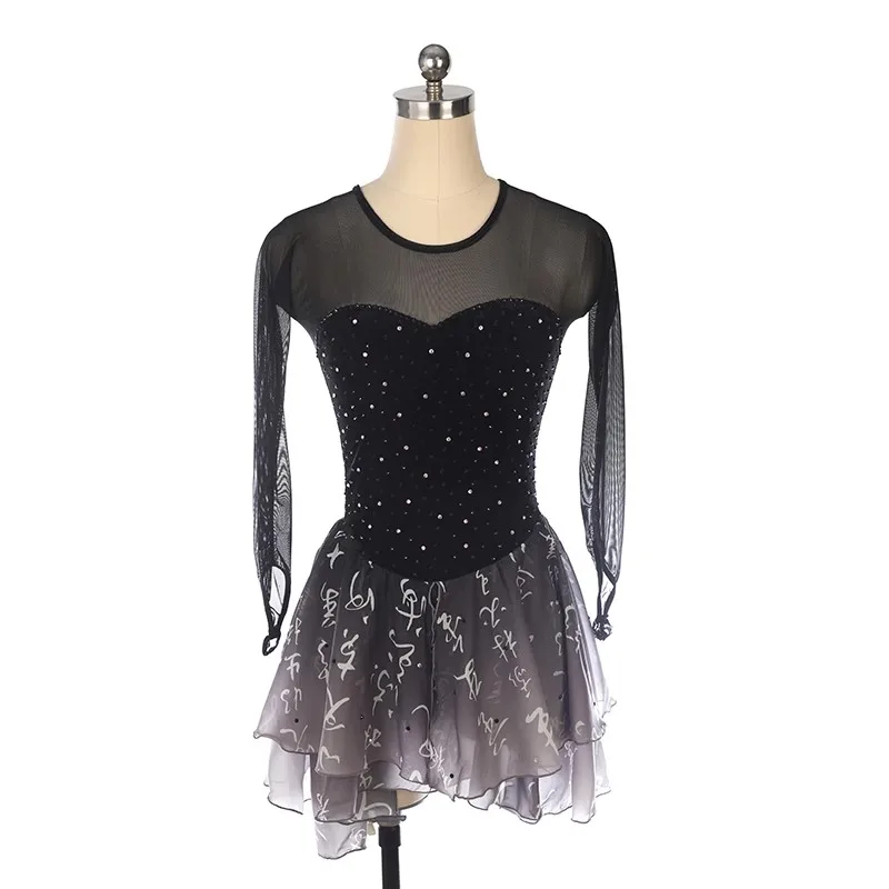 Women's Children's Skating Performance Costumes Long Sleeve Lyrical Modern Dance Leotard Dresses Performance Competition Dresses
Women's Children's Skating Performance Costumes Long Sleeve Lyrical Modern Dance Leotard Dresses Performance Competition Dresses