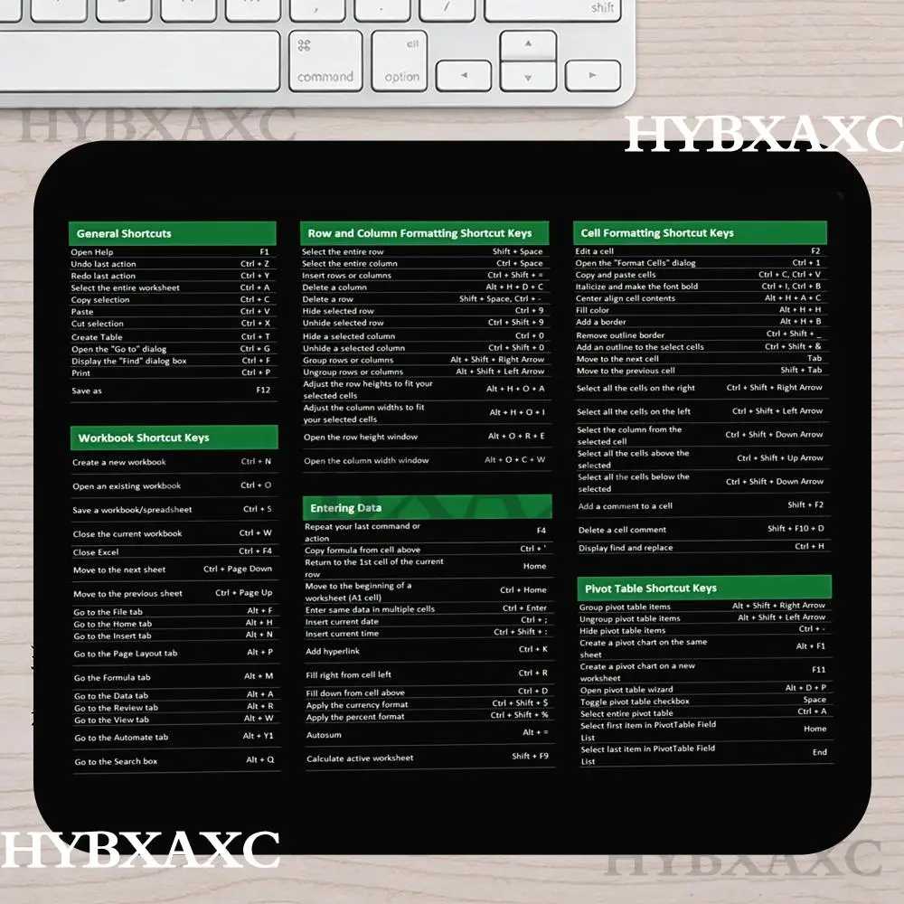 HYBXAXC Office Shortcut Keys Desk Mat Mouse Pad Non-Slip Rubber with Keyboard Layout for Gaming & Work
HYBXAXC Office Shortcut Keys Desk Mat Mouse Pad Non-Slip Rubber with Keyboard Layout for Gaming & Work