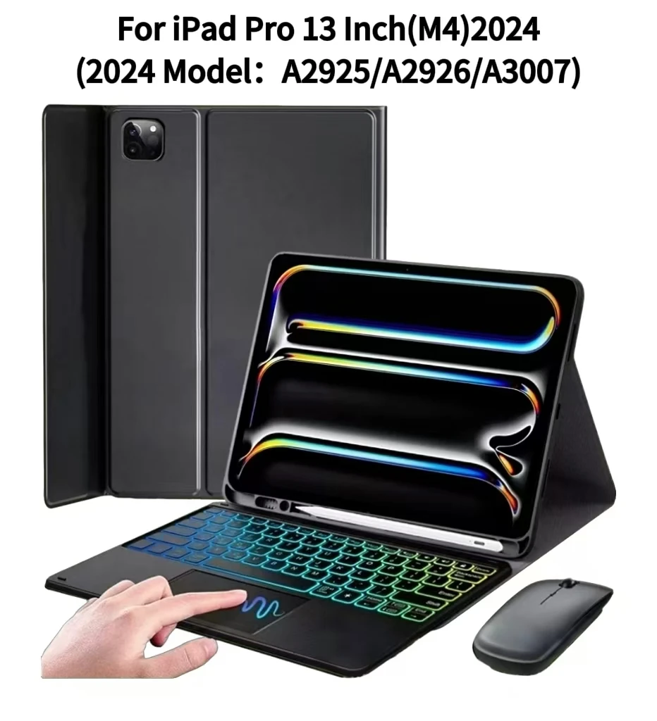 For iPad Pro 13 Inch Case, Keyboard Cover for iPad Pro 13 Inch M4 2024 A2925 A2926 A3007
For iPad Pro 13 Inch Case, Keyboard Cover for iPad Pro 13 Inch M4 2024 A2925 A2926 A3007