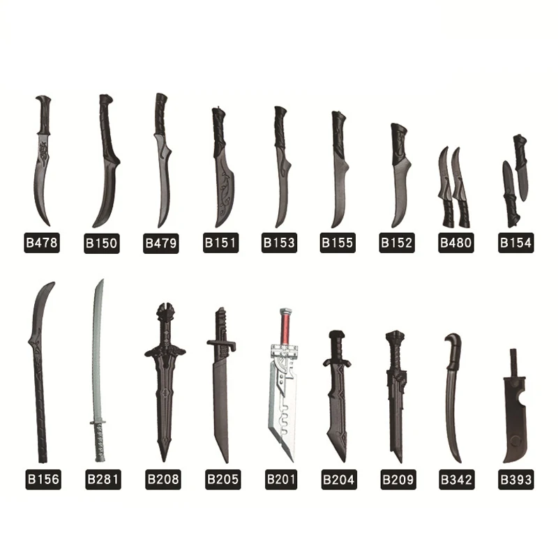 Medieval European Military Side Sword Packs MOC Building Blocks Weapons Parts Model Bricks Toys Compatible With LEGO
Medieval European Military Side Sword Packs MOC Building Blocks Weapons Parts Model Bricks Toys Compatible With LEGO