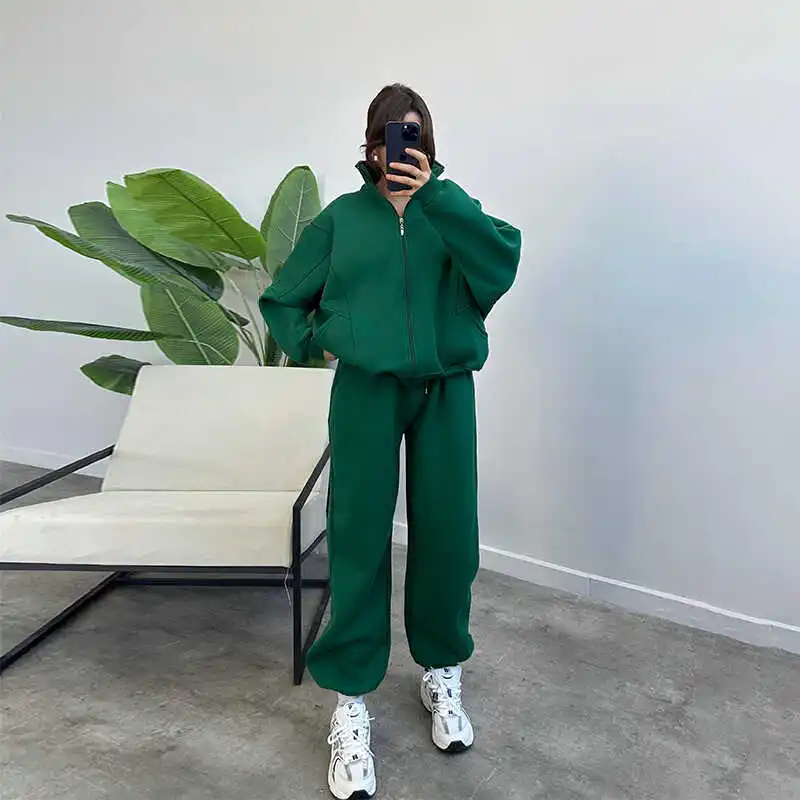 Women's Casual Faion Set Autumn Zipper ket Sweatirt Loose Pants Sli Ensemble Ladies' Premium Clothing
Women's Casual Faion Set Autumn Zipper ket Sweatirt Loose Pants Sli Ensemble Ladies' Premium Clothing