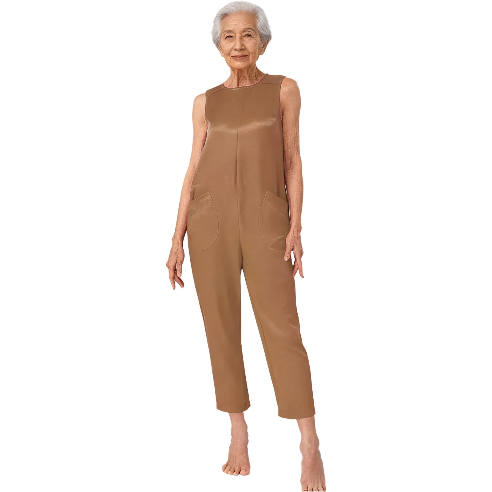 Women Special Needs Adaptive Clothing One-piece Round Neck Sleeveless Back Zipper Anti-Stripping Jumpsuit for Alzheimer Elderly
Women Special Needs Adaptive Clothing One-piece Round Neck Sleeveless Back Zipper Anti-Stripping Jumpsuit for Alzheimer Elderly