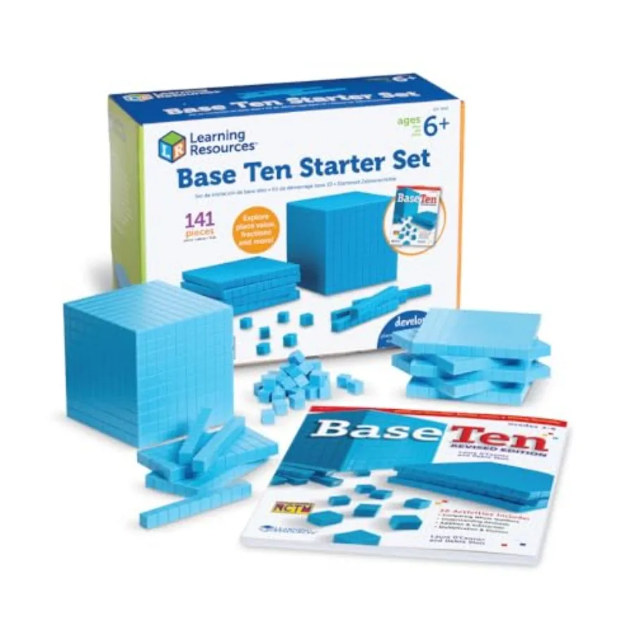 Plastic Base Ten Starter Set - 1st Grade Math Manipulatives for Elementary School Classroom Learn Place Value Base 10 Blocks fo
Plastic Base Ten Starter Set - 1st Grade Math Manipulatives for Elementary School Classroom Learn Place Value Base 10 Blocks fo