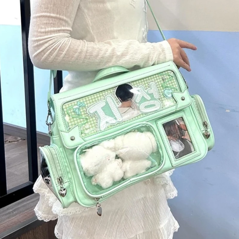 Transparent Clear Display Bag Y2K Harajuku Large Capacity Crossbody Bag Lolita DIY Badge Shoulder Bag
Transparent Clear Display Bag Y2K Harajuku Large Capacity Crossbody Bag Lolita DIY Badge Shoulder Bag
