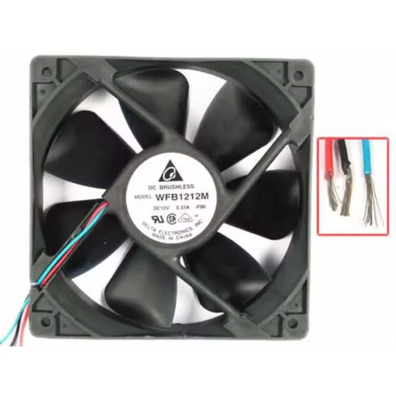 Delta Electronics WFB1212M F00 DC 12 В 0,33 А 120x120x25 мм 3-проводной охлаждающий вентилятор для сервера
Delta Electronics WFB1212M F00 DC 12 В 0,33 А 120x120x25 мм 3-проводной охлаждающий вентилятор для сервера