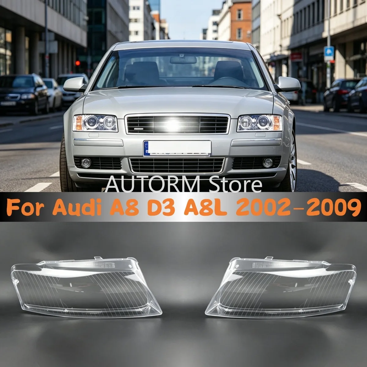 Car Headlight For Audi A8 D3 A8L 2002-2009 Clear Lens Cover Replacement Transparent Headlamp Lampshade Car Accessories
Car Headlight For Audi A8 D3 A8L 2002-2009 Clear Lens Cover Replacement Transparent Headlamp Lampshade Car Accessories