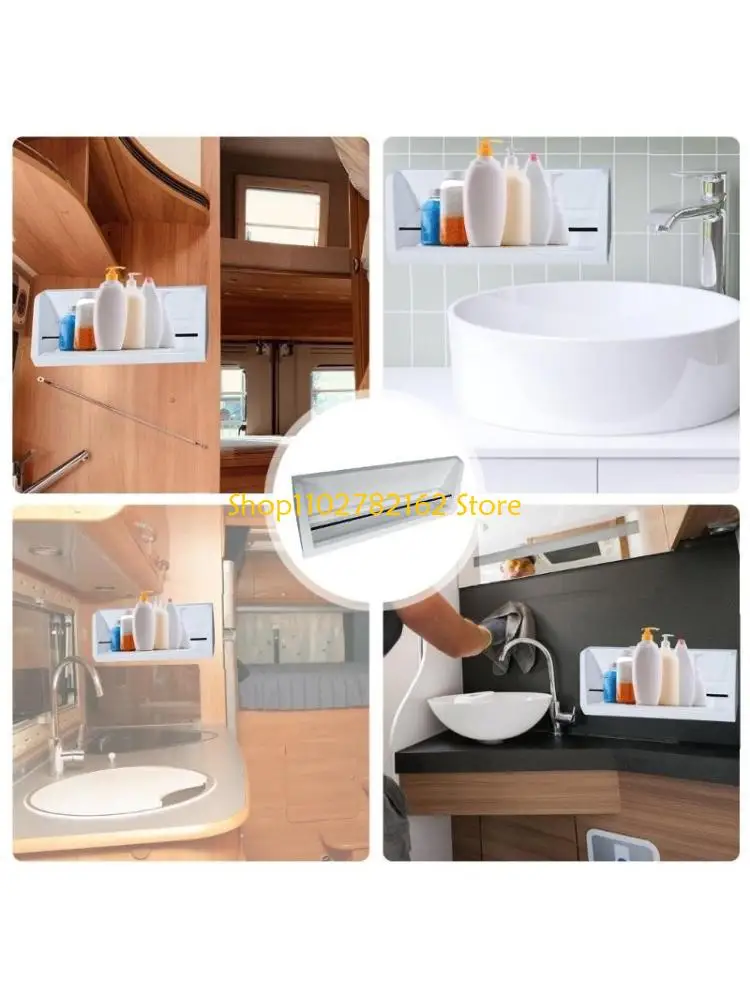 547B Multipurpose Rustproof Bathroom Kitchen Storage Rack Adhesive Bracket for Easy Organization Campers Travel Trailer
547B Multipurpose Rustproof Bathroom Kitchen Storage Rack Adhesive Bracket for Easy Organization Campers Travel Trailer