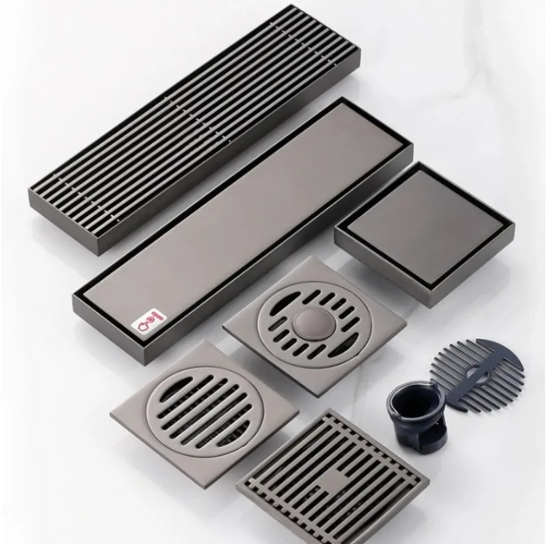 Grey stainless steel odor proof floor drain -8X30cm, rectangular concealed design, bathroom/kitchen 10x10cm square floor drain
Grey stainless steel odor proof floor drain -8X30cm, rectangular concealed design, bathroom/kitchen 10x10cm square floor drain