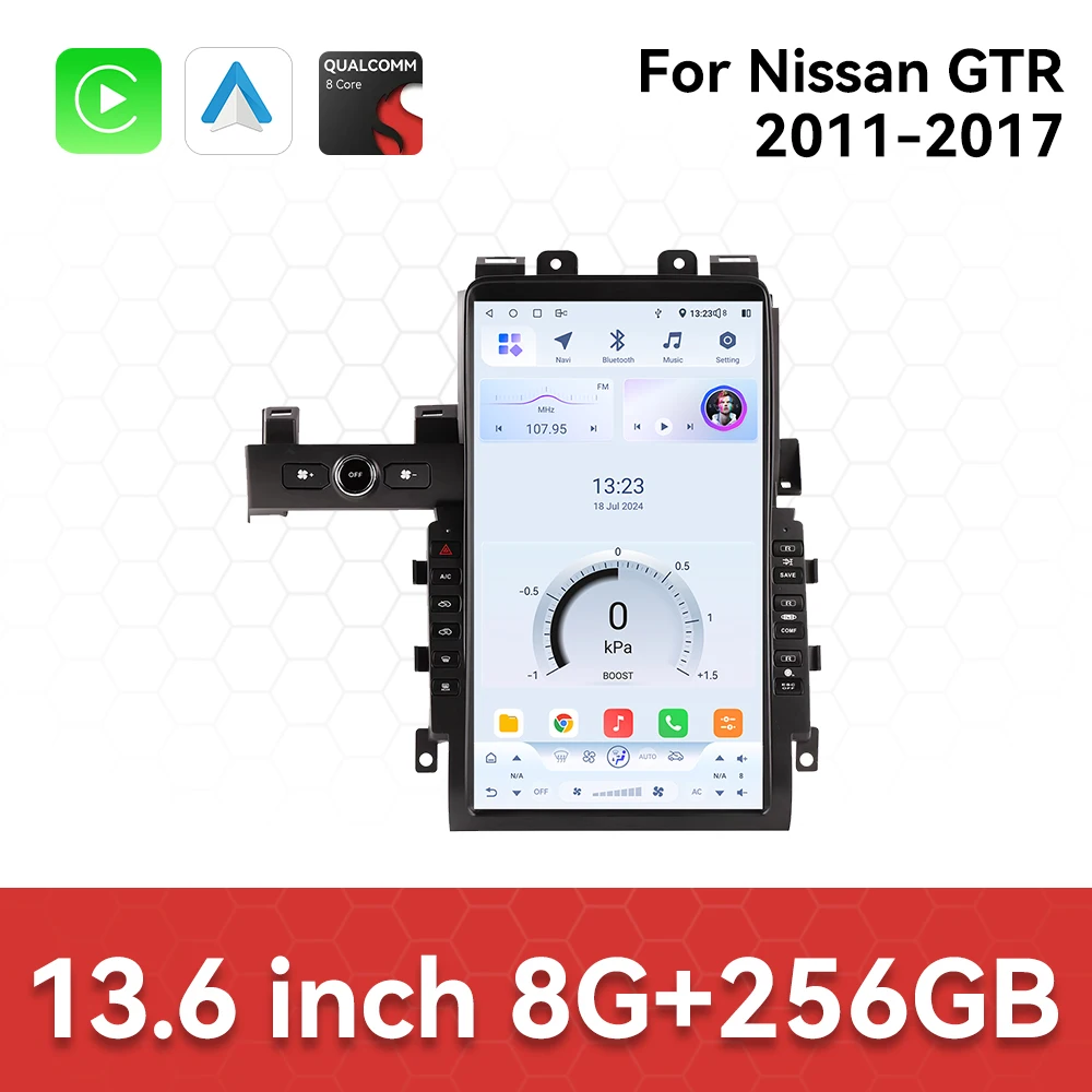 13.6 Inch Car Radio For Nissan GTR 2011-2017 CarPlay GPS Navigation Multimedia Player Android 13 Vertical Touch Screen Head Unit
13.6 Inch Car Radio For Nissan GTR 2011-2017 CarPlay GPS Navigation Multimedia Player Android 13 Vertical Touch Screen Head Unit