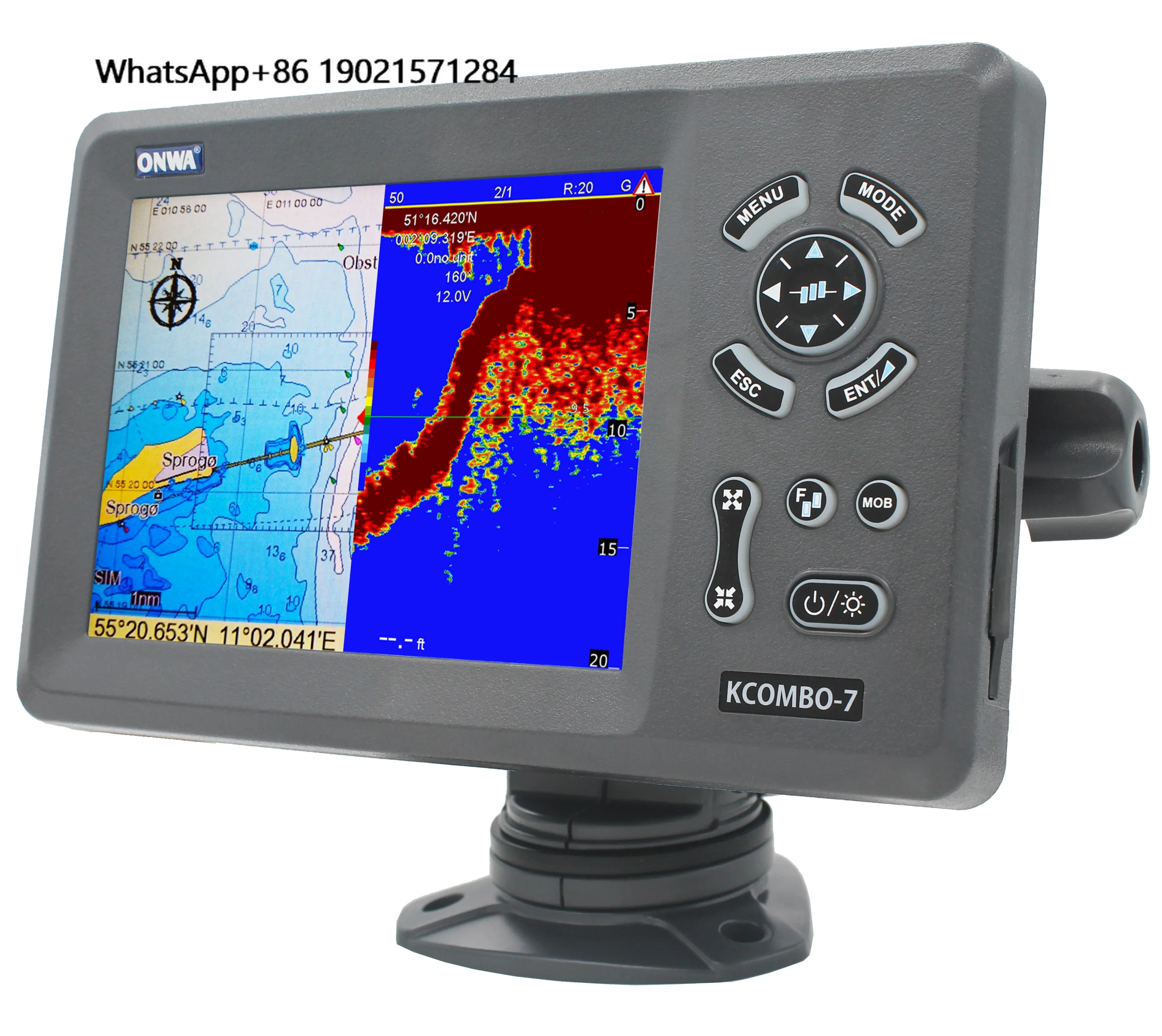 ONWA KCombo-7 7inch Marine GPS f Combo Transducer Color LCD GPS Plotter Combo with f GPS +f
ONWA KCombo-7 7inch Marine GPS f Combo Transducer Color LCD GPS Plotter Combo with f GPS +f