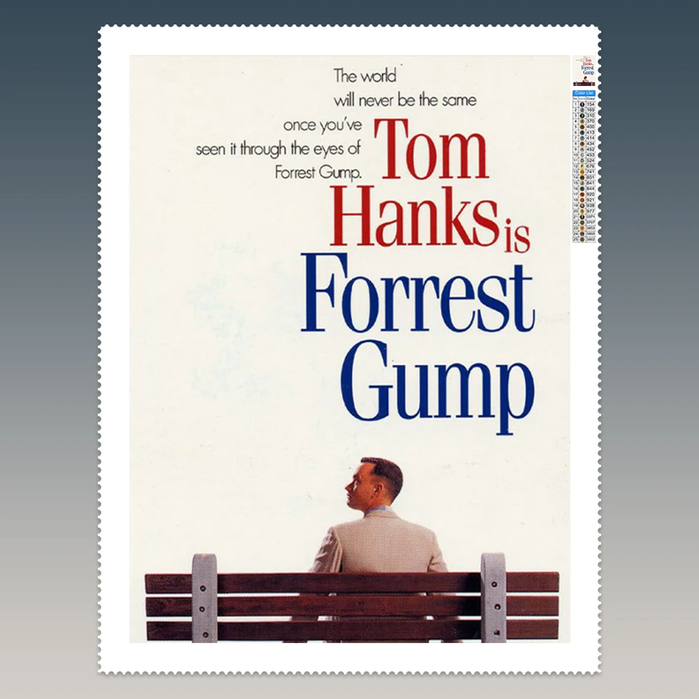 Classic Movie Poster 5D Diamond Painting Forrest Gump Diamond Embroidery Rhinestones Cross Stitch Mosaic Home Wall Decor Gift
Classic Movie Poster 5D Diamond Painting Forrest Gump Diamond Embroidery Rhinestones Cross Stitch Mosaic Home Wall Decor Gift