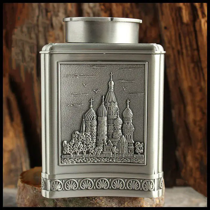 Russian Tin Tea Set Tin Tube Castle Metal Tea Can Square a Box Tin Can Men's Gift
Russian Tin Tea Set Tin Tube Castle Metal Tea Can Square a Box Tin Can Men's Gift