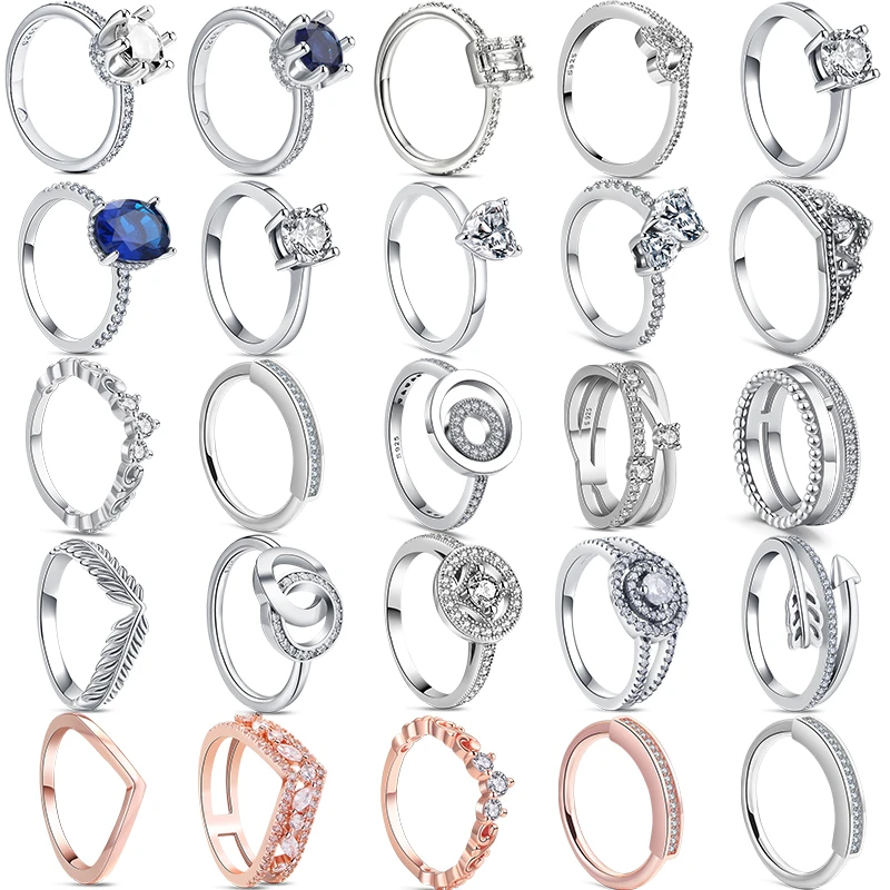 2024 New 925 Sterling Silver Crown Rose Feather Sparkling Clear Zircon Pavé Ring For Women Fine Jewelry DIY Valentine's Day Gift
2024 New 925 Sterling Silver Crown Rose Feather Sparkling Clear Zircon Pavé Ring For Women Fine Jewelry DIY Valentine's Day Gift