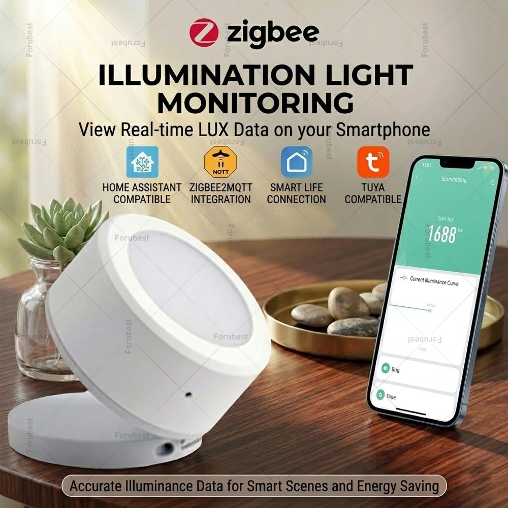 ZigBee Brightness Light Sensor Luminance Sensor Illumination Detector Home Automation With TUYA Smart Life Z2M Devices Linkage
ZigBee Brightness Light Sensor Luminance Sensor Illumination Detector Home Automation With TUYA Smart Life Z2M Devices Linkage