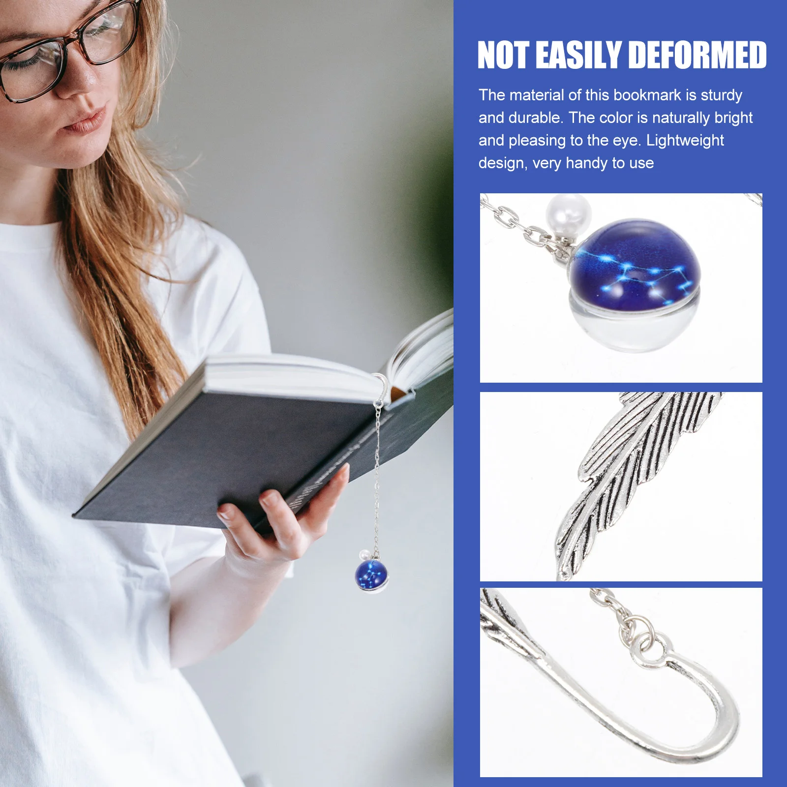 2Pcs Night Glow Constellation Bookmarks Lightweight Metal Bookmarks for Home Office School Reading Gifts
2Pcs Night Glow Constellation Bookmarks Lightweight Metal Bookmarks for Home Office School Reading Gifts