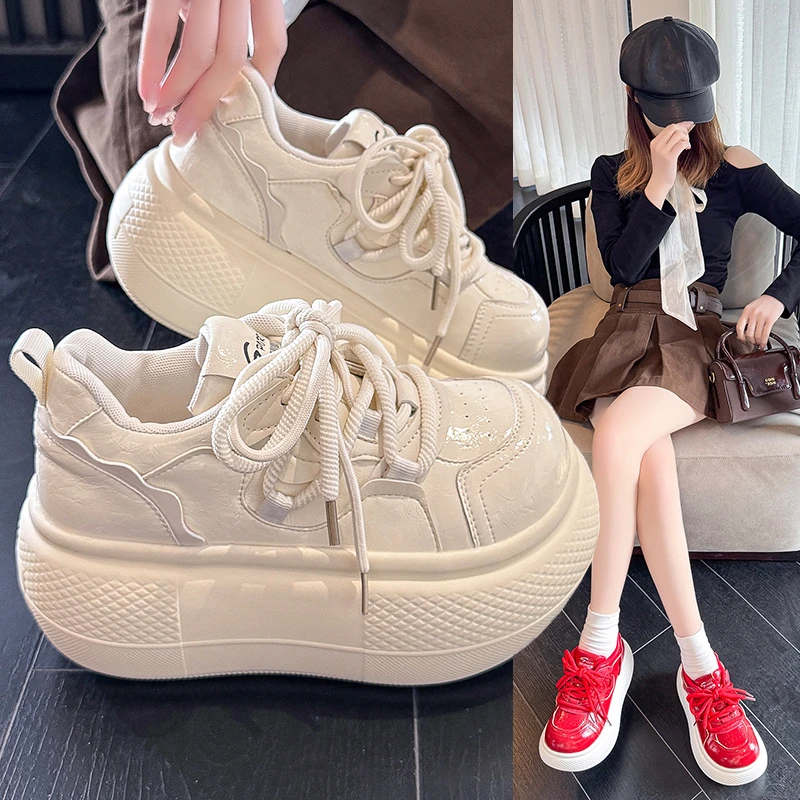 Women's 2026 Spring/Autumn New Lightweight Thick Bottom White Shoes, Casual and Versatile Sports Board Shoes, Trendy
Women's 2026 Spring/Autumn New Lightweight Thick Bottom White Shoes, Casual and Versatile Sports Board Shoes, Trendy