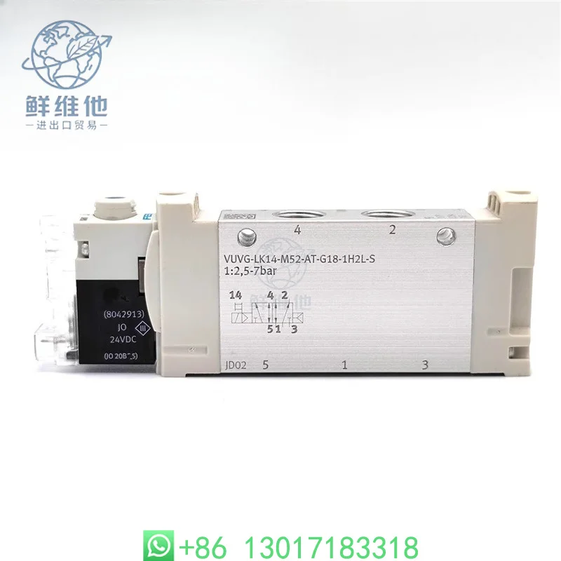 VUVG-LK14-M52-AT-G18-1H2L-S 8042563 Pneumatic Solenoid Valve Air Control Valve Industrial Automation Part
VUVG-LK14-M52-AT-G18-1H2L-S 8042563 Pneumatic Solenoid Valve Air Control Valve Industrial Automation Part