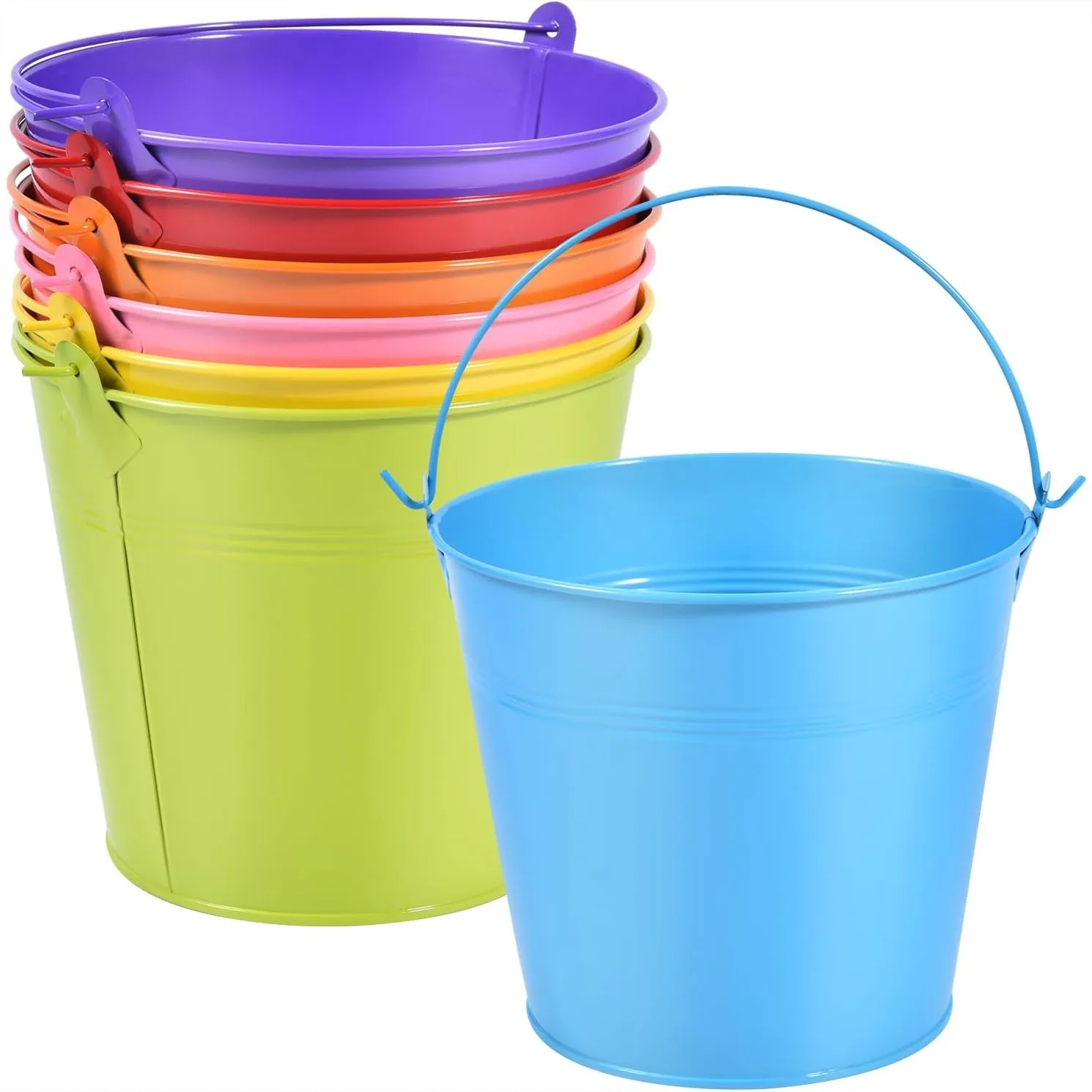 7 Pack Colorful Metal Buckets with Handle, Galvanized Ice Pails for Plants, Succulents, Party Favors, Rustic Home Decor or
7 Pack Colorful Metal Buckets with Handle, Galvanized Ice Pails for Plants, Succulents, Party Favors, Rustic Home Decor or