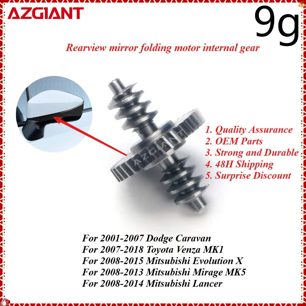 AZGIANT Car rearview mirror folding motor internal gear for 2001-2007 Dodge Caravan/2008-2013 Mitsubishi Mirage MK5/Evolution X
AZGIANT Car rearview mirror folding motor internal gear for 2001-2007 Dodge Caravan/2008-2013 Mitsubishi Mirage MK5/Evolution X
