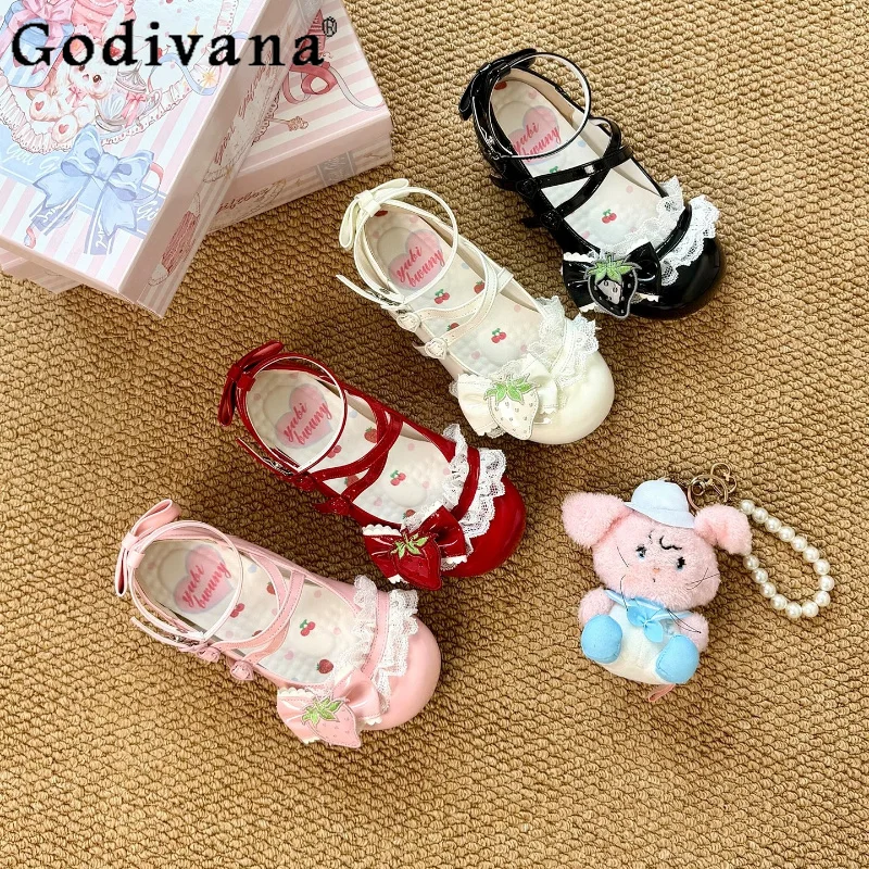 Japanese Girl's Strawberry Shoes Women's Sweet Cute Round-toe Lolita Mary Jane Shoes Summer New Daughter Lo Low Heel Pumps
Japanese Girl's Strawberry Shoes Women's Sweet Cute Round-toe Lolita Mary Jane Shoes Summer New Daughter Lo Low Heel Pumps
