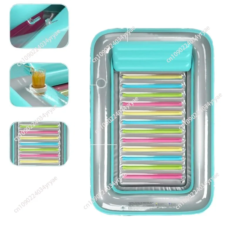 Inflatable Swimming Pool Floating Bed Blowing Sunbathing Swimming Pool Raft Bath with Inflatable Pillows 
Inflatable Swimming Pool Floating Bed Blowing Sunbathing Swimming Pool Raft Bath with Inflatable Pillows