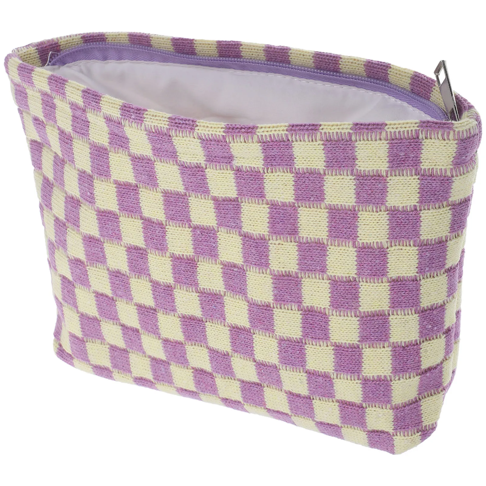 Large Capacity Blue White Grid Makeup Bag Portable Travel Pouch Knitted Storage Case Wash Bag for Girls
Large Capacity Blue White Grid Makeup Bag Portable Travel Pouch Knitted Storage Case Wash Bag for Girls