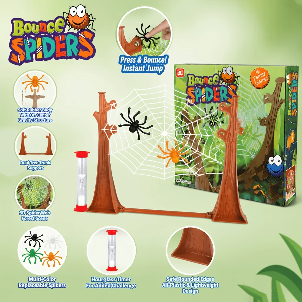 1Set Jumping Spiders Game, Plastic Interactive Board Game For Teens 14+, Fun Party & Family Night Activity Toy
1Set Jumping Spiders Game, Plastic Interactive Board Game For Teens 14+, Fun Party & Family Night Activity Toy
