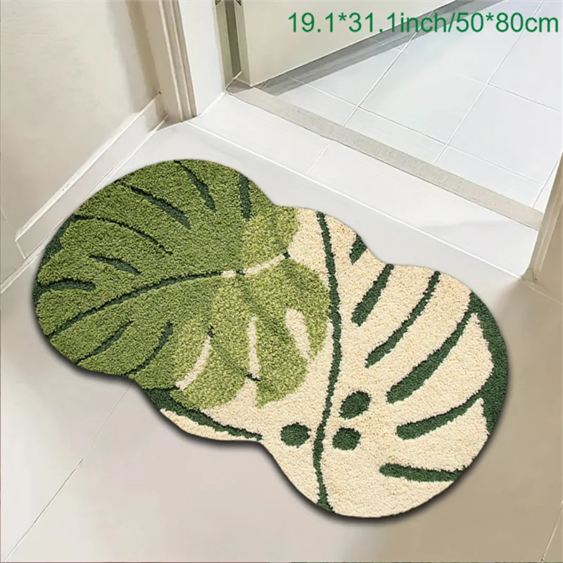 50x80cm Imitation Cashmere Bathroom Floor Mat Anti-Slip Dirt Resistant Wear-Resistant Home Door Mat Simple Leaf Design Maintain
50x80cm Imitation Cashmere Bathroom Floor Mat Anti-Slip Dirt Resistant Wear-Resistant Home Door Mat Simple Leaf Design Maintain