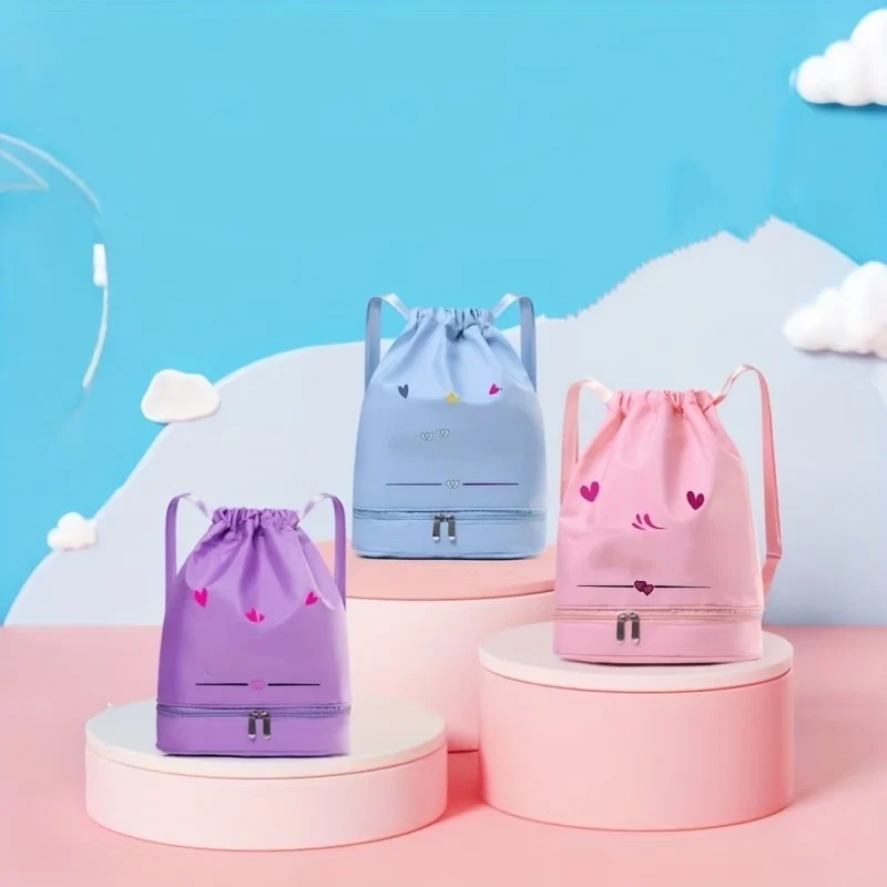 A casual, versatile, and kawaii (heart print) sports drawstring backpack perfect for back-to-school season, suitable for everyda
A casual, versatile, and kawaii (heart print) sports drawstring backpack perfect for back-to-school season, suitable for everyda