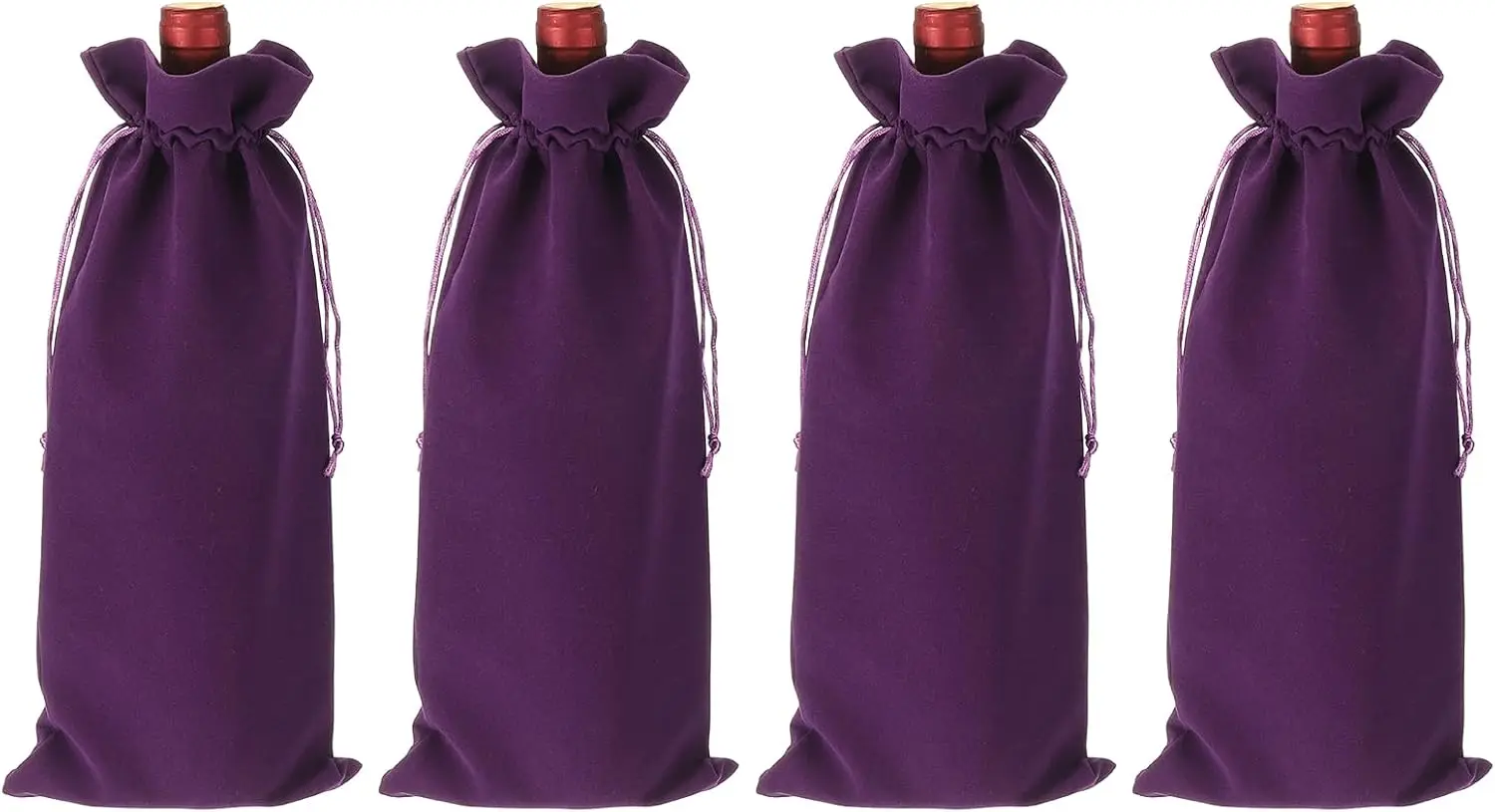 4 шт. подарочные мешочки для винных бутылок с завязками, бархатные мешочки для вина, многоразовые чехлы для бутылок с алкоголем для свадьбы, дня рождения, фиолетовые
4 шт. подарочные мешочки для винных бутылок с завязками, бархатные мешочки для вина, многоразовые чехлы для бутылок с алкоголем для свадьбы, дня рождения, фиолетовые