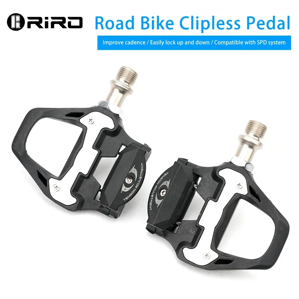 RIRO Ultralight Road Bike Clipless Pedal MTB Self-Locking Cycling DU+Bearing Cleats for SPD System Compatible with Pedal Plate
RIRO Ultralight Road Bike Clipless Pedal MTB Self-Locking Cycling DU+Bearing Cleats for SPD System Compatible with Pedal Plate